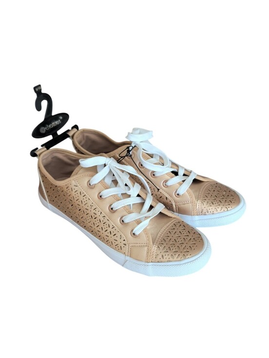 chatties Shoes - NWT Chatties Perforated Metallic Sneakers LARGE 9/10 Rose Gold FLAWS